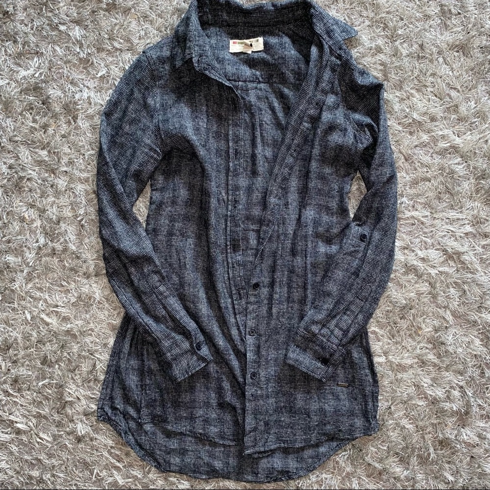 NEW: Grey Long Flannel Shirt